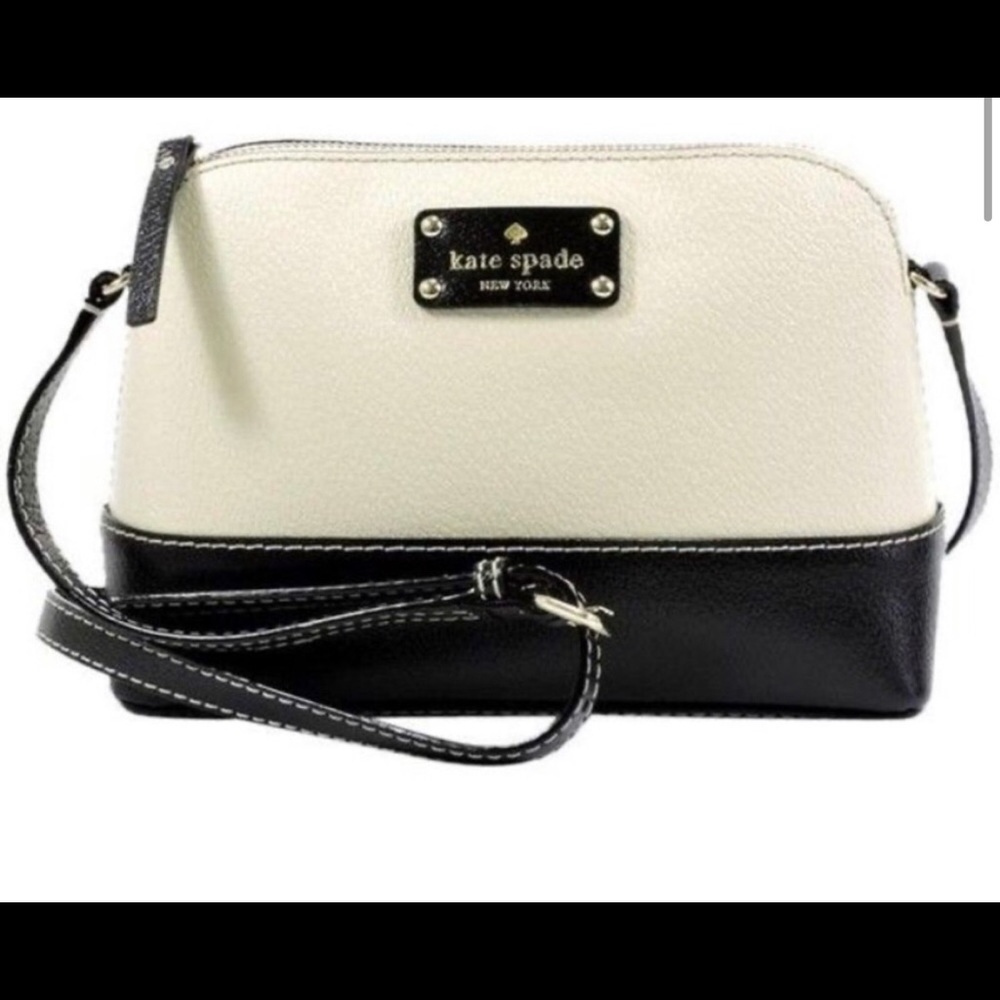 Kate Spade black and creme crossbody- medium size